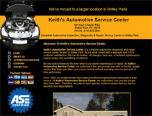 Tablet Screenshot of keithsautomotivepa.com
